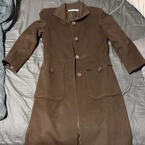 Angelica Dark Brown Women's Pea Coat